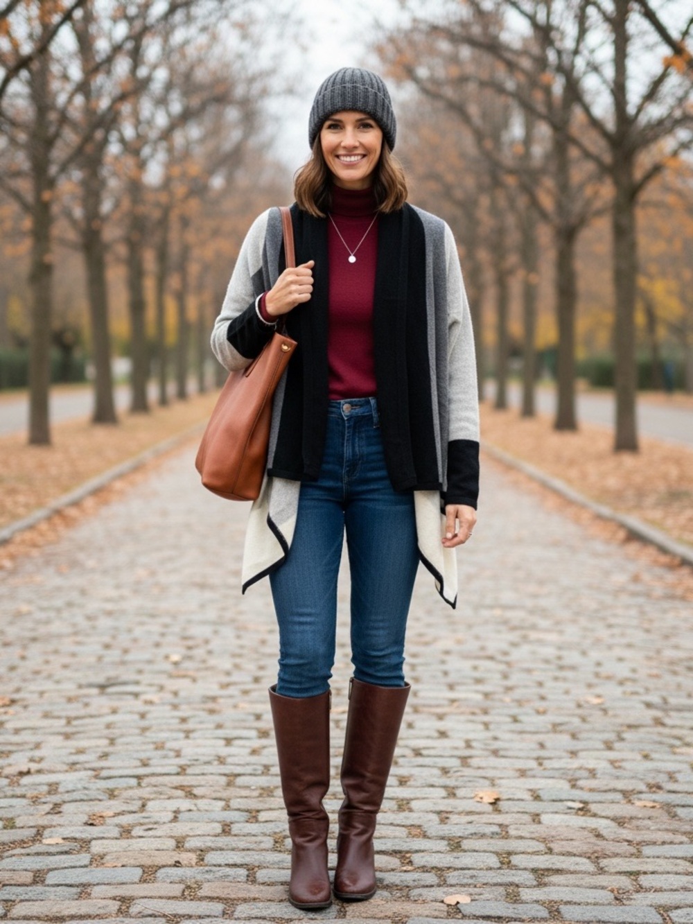 Macy’s 100% Cashmere Colorblock Open Front Cardigan - Gray & Black